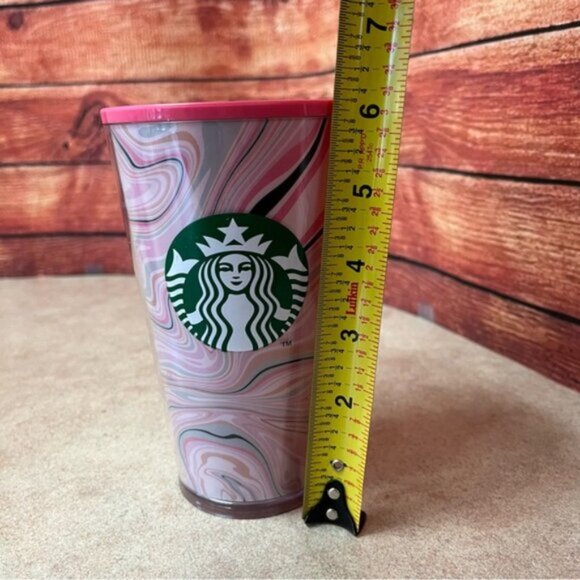 Starbucks Pink Swirl Heart Valentines Day Love Tumbler 16oz - Picture 5 of 5